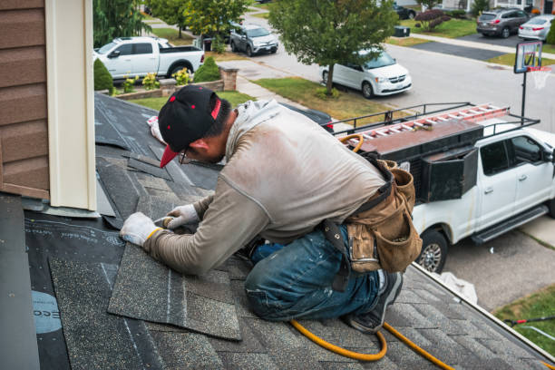 Professional Flat Roof Repair technician working in Lackey, VA